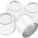 4PCS 4.41inch Trailer Wheel Center Caps Fit 4.41" Center Bore for Truck SUV RV Wheels Rims Trailer Carbon Steel Push Through Hub Covers Chrome Silver