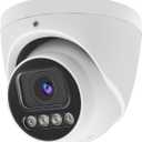 8MP 4K PoE IP Security Camera with 5X Optical Zoom, H.265 Dome IP Camera, Smart Dual Light, Two Way Talk, SD Card Slot, 98ft IR Night Vision, 110Wide Angle, Human/Vehicle Detection