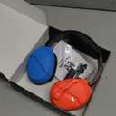 Wireless Gaming Headset with Noise Canceling Microphone for PS5, PC, PS4, 2.4G/Bluetooth Gaming Headphones with USB and Type-c Connector, Wired Mode for Controller - Blue and Red