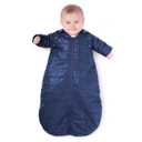Baby Sleeping Bag Sack - Warm Quilted Duvet Material - Outdoor & Indoor, Unisex Travel Wearable Blanket. Fits Toddlers, Removable Sleeves & Convenient Shoulder Snaps, Indigo, Large (18-36 Months)