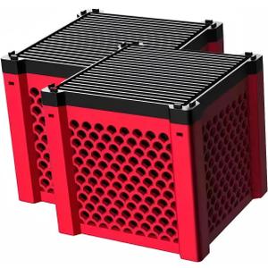 2PCS Pure Cube Water Trough Filter-New,Eco-Aquarium Water Trough Purifier Cubes,Super Strong Filtration Activated Carbon Filter Media for Fish Tanks,Horse Troughs,Cattle,Ponds&Livestock Tanks Red