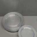 100PCS Clear Plastic Plates - Heavy Duty Clear Disposable Plates for Fall Party/Wedding/Christmas - Include 10inch & 7inch Dinner/Dessert Plates for 50guests