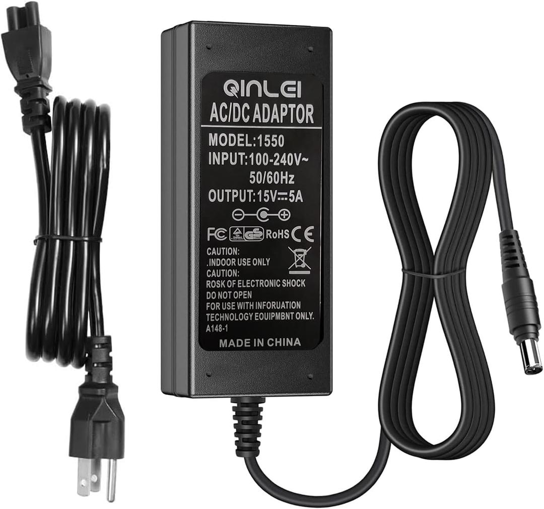 15V Power Cord Compatible with Neewer Photo Studio Ring Light NW-150480D2, Power Supply Adapter Compatible with Neewer 14 inches and 18 inches Ring Light