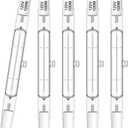 R7S Bulbs,5 Pack Halogen Bulbs R7S 78mm T3 100W 120V,1050lm J-Type Halogen Light Bulb with Long Lifespan,3-inch Long Double Ended Light Bulb for Work,Security,Landscape Lights,Dimmable,Warm White