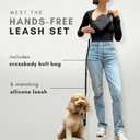 Hands Free Leash and Belt Bag | Black Belt Bag + Leash