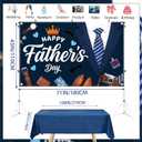 55PCS Fathers Day Decorations Kit – 6x4FT Happy Fathers Day Banner with 50 Balloons, Balloon Arch Strip & Ribbon, Fathers Day Party Photo Booth Backdrop for Indoor Outdoor Best Dad Ever Party Supplies