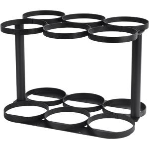 Oxygen Tank Holder, Oxygen Tank Rack, Medical Oxygen Tank Holder, Heavy Duty Oxygen Cylinder Rack for Storage and Transportation, Floor Mountable Oxygen Rack 4.5" Diameter (6 Slots) (Small)