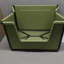 Portable Travel Litter Box for Cats, Foldable Litter Box with Scoop for Kitty, Low Entry Large Litter Tray with High Sides, Collapsible Cat Toilet for Car, RV,Airplane Travel (Green)