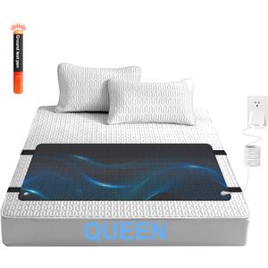 Grounding Mat for Bed, Grounding Pad for Sleeping, Reduced Anxiety, Pain, Inflammation, Headache Relief, Balance, Grounding Mattress Pad with 15 Feet Cord, Queen Size 59.06"x26.77"