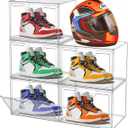 Magnetic Acrylic Clear Shoe Boxes – 360° Clear Plastic Stackable Sneaker Storage Box shoe Display Box Professional Grade Shoe Display Case, Shoe Organizer for Closet (5PC)
