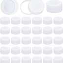 OLYCRAFT 50Pcs Plastic Bottle Caps White Screw-On Cap 28.5mm Inner Diameter Bottle Jug Storage Lids Plastic Tamper Seal Lids Replacement Caps Twist Cap for Juice Bottles Dispenser Lid
