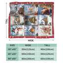 Christmas Snowman Blanket for Women, Snowman Decor Fleece Blanket Gifts for Boys Girls, Warm Cozy Soft Flannel Christmas Stuff for Bed Sofa Couch 50" x 40"