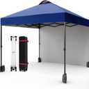 GarveeHome 10X10 Ft Pop-Up Canopy Tent with Sidewalls & Vented Roof Easy Setup Instant Shade Shelter for Picnic, Camping, Outdoor Events - Includes Storage Bag, Sandbags, Stakes & Ropes