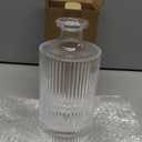 Whiskey Decanter and Glass Stopper 27 oz Round Ribbed Decanter for Whiskey, Bourbon, Brandy, Liquor, and Rum