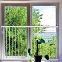 Window Guards for Children, Fit 33.5"-63" Wide Window Security Bar, White Window Bars Security Inside, 29.92inch High Child Safety Window Guard (2 Piece)