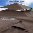 MASTERCANOPY Grill Gazebo Replacement Canopy Top for Model L-GG001PST-F (Brown)