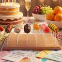 Wooden Cake Pop Stand for Drying, 24 Holes Cake Pop Display Stand with Sticks and Treat Bags, Wood Lollipop Holder for Party Anniversaries Holiday (Walnut, Only Stand)