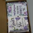 Pasimy 10 Sets Christian Notebooks with 10 Positive Pens Floral Bible Verse Journals and Ballpoint Pen Spiral Notebook Set Scripture for Women Inspirational Gifts Religious Party Favors(Retro,A6)