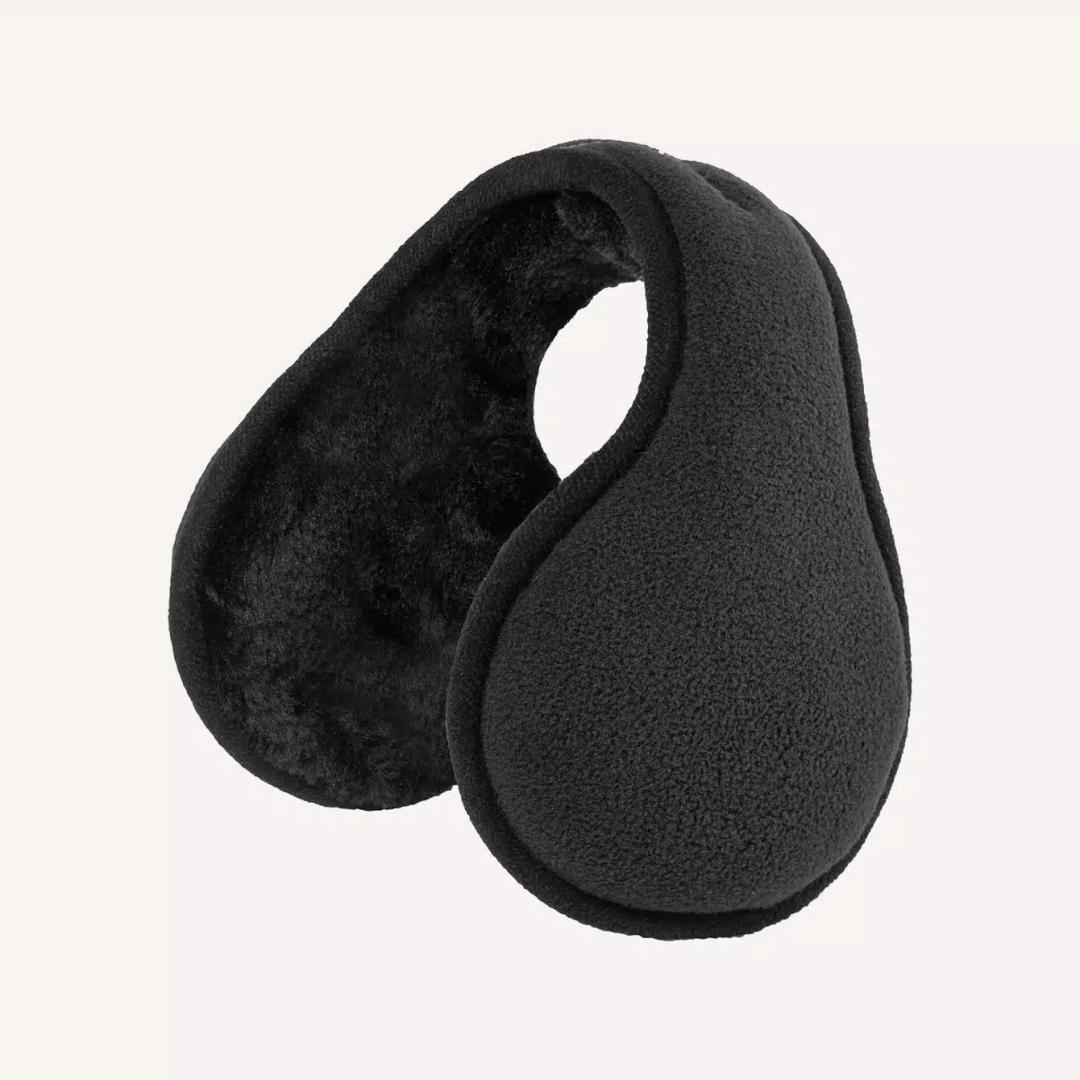  VEKDA Ear Muffs for Men Winter Warmers Foldable Men's Earmuffs Adjustable Suede Ear Covers for Cold Weather Black