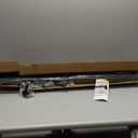 Tension Curtain Rod 51-165 Inch, Extra Long Curtain Rod No Drilling for Window or Bathroom, Outdoor Curtain Rods for Patio, Easy to Install, Never Rust, Rod Diameter 1.26 Inches-Black