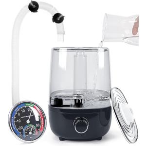 Top fill Reptile Fogger Terrariums Humidifier Fog Machine Mister with 4L Visible Large Tank & Extension Hoses, Suitable for Terrariums & Enclosures, Ideal for Reptiles/Amphibians/Herps/Vivarium/Moss