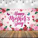 KatchOn, Happy Mothers Day Banner - XtraLarge, 72x44 Inch | Happy Mothers Day Decorations for Party | Pink Mothers Day Backdrop for Party Supplies, Happy Mothers Day Sign