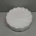 LIYH 20 Pcs Scalloped Plastic Plates Reusable 10 In - White Scalloped Plastic Dinner Plates Camping Unbreakable Outside Plate Dishwasher Safe for Wedding Party Birthday Picnic - BPA Free