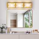 WILON 3-Light Gold Bathroom Vanity Light,