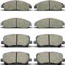 Ceramic Brake Pads Set Front Rear Replacement For Acura MDX 2007-2013,For Acura ZDX 2010-2013,For Honda Pilot 2009-2011 (D1280/D1281)