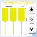 Lewtemi 1000 Pieces Self Lock Arrow ID Key Tags Car Parts Tags Key Ring Repair Labels for Office Automotive Shop Supplies(6'' X 1 2/5'',Yellow)
