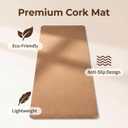 Cork Yoga Mat extra thick 6mm TPE Yoga Mat 72x24 Inch High Density Non-Slip Workout Mat Super Grip Quick-Dry for Hot Yoga, Home Gym