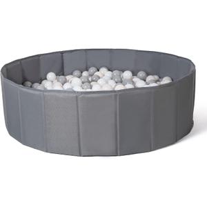 Ball Pit for Toddlers Babies Dogs Cats Iinfant Children, Foldable Ball Pits Play Tent, Crawl Playpen Ball Pool with Storage Bag, Surprise for Boys Girls Festival (Balls Not Included), Gray