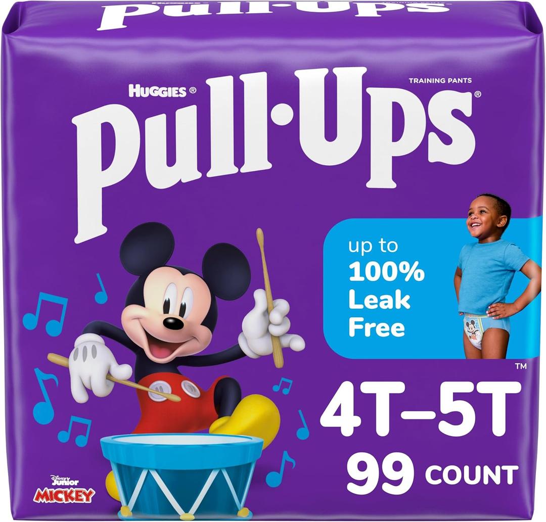 Pull-Ups Boys' Potty Training Pants, 4T-5T (38-50 lbs), 99 Count (3 Packs of 33)