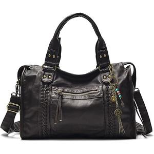 Worldlyda Crossbody Bags for Women Large Tote Soft Leather Purses Washed Y2K Hobo Vintage Handbag Shoulder City Bag