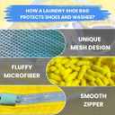 Shoe Washing Machine Bag, Laundry Shoe Bag for Washer and Dryer, Shoe washing Bag for Sneaker, Tennis Shoes, Unstain Cleaner. wash bag with mesh, Ykk zipper, soft fibers