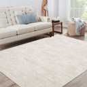 RUGSREAL Washable Rug 10x13 for Living Room Modern Abstract Area Rug Non-Slip Large Contemporary Bedroom Rug Stain Resistant Aesthetic Accent Floor Carpet Foldable Solid Rug for Home Office, Beige