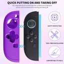 FUNDIARY Replacement for Nintendo Switch 2 Controller, Switch Wireless Controllers Compatible with Switch 2, Anti-Slip Soft Silicone Protective Cover with 2 Thumb Caps, Purple+Orange