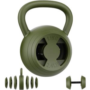 Hezeyferg 2-in-1 Adjustable Kettlebell, 15-45 LB Kettlebells Weight Set with Wide Grip, 4.8-30 LB Dumbbell Weights for Home Gym Strength Training