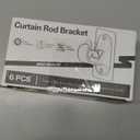 ANDGOO 6 Pack Adhesive Curtain Rod Holders, No Drilling Curtain Rod Brackets, Renter Friendly Curtain Hanger, Fits 0.5'' to 1.2'' Rods, Heavy Duty Curtain Rod Hooks for Apartment Bathroom Dorm Kitchen (Transparent)