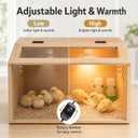 15.7 x 12 x 12-Inch Wooden Brooder Box for Chicks with 50W Heat Lamp