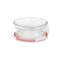 Round Food Storage Container: Glass Container with Lid, Oven & Microwave Safe (2 Pack )