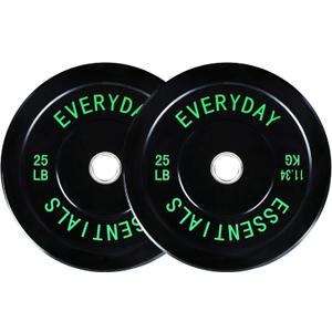 2-Inch Olympic Bumper Plates, Perfect Weight Plates for Weightlifting and Strength Training