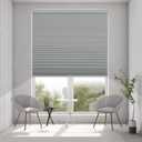 Changshade Cordless Cellular Shades, Blackout Room Darkening Black Out Honeycomb Blinds for Indoor Windows Bedroom, Pull Down Pleated Accordion Blind Easy Install, Shade Size 40" Wx72 H, Gray