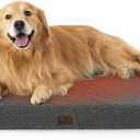 Bedsure Self Warming Dog Beds Large Sized Dog - Extra-Large Orthopedic Waterproof Puppy Bed with Removable Washable Cover, Egg Crate Foam Pet Mat, Suitable for Pet Up to 100 lbs (Ashen Grey)