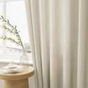 Greige Linen 102 Inch Curtains 72 Inch Wide for Living Room Privacy Pinch Pleated Drapes with Hooks Rings Back Tab Light Filtering Semi Sheer Extra Wide Curtains for Patio Balcony Oatmeal 72x102