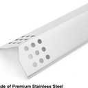 Replacement Parts for Grill Master 720-0697 Nexgrill 720-0830H 720-0783E 720-0737 BBQ Heat Shield Plate Tent Burner Cover Flame Tamer 14 9/16 inch x 3 3/8 inch, Stainless Steel, Set of 4, KS708