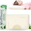 DREAMZEE Natural Latex Pillow with Aloe-Vera Zipper Fabric for Side and Stomach Sleepers Organic Bed Pillow Standard Size 24x16 Inches - with Organic Pillow Cover (Pc) Pack of 1 Off-White