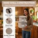 China Storage Hard Shell Containers 5-Piece Set Moving Boxes for Dinnerware, Glasses, Plates, Mugs and Saucers Sturdy Dish Organizer with Dividers for Seasonal Storage - Service for 12 - Brown