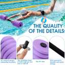 Soulchen 3 Pack Long Aquatic Exercise Dumbbells Pool Exercise Equipment Eva Foam Water Aerobics Equipment With High Density For Weight Loss Water Sport Fitness Tool(Purple, Yellow, Red,Large)