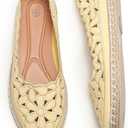 HEAWISH Women’s Ballet Flat Daisy Round Toe Dress Shoes Casual Slip On Rope Loafer (Size 7)
